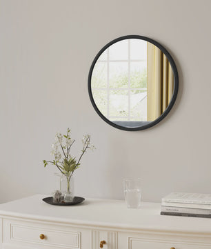 Moderne Ronde Wandspiegel met Gouden Metalen Frame - SediaXL