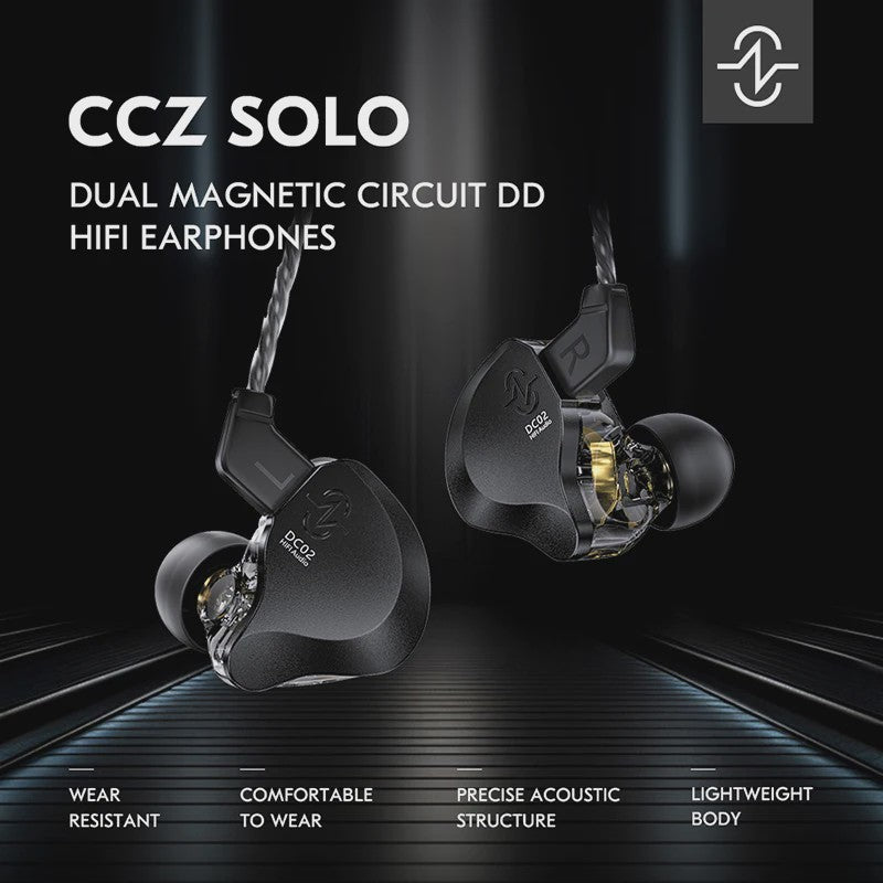 CCZ SOLO DC02 HiFi In-Ear Oordopjes met Metalen Behuizing en 4N OFC Kabel