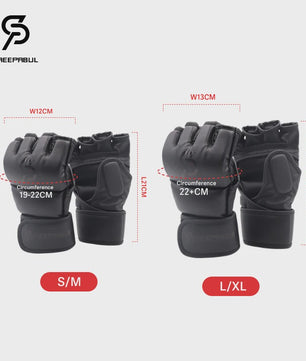 Professionele MMA Half-Finger Vechtsport Handschoenen - Dikke Vulling voor Boksen, Sanda & Training