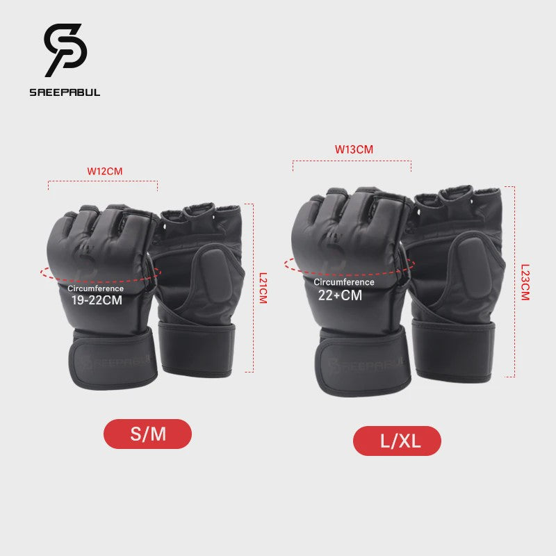 Professionele MMA Half-Finger Vechtsport Handschoenen - Dikke Vulling voor Boksen, Sanda & Training
