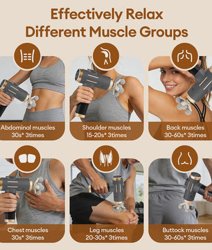 Krachtige 11-in-1 Elektrische Massage Gun met 99 Intensiteitsniveaus voor Diepe Spierontspanning