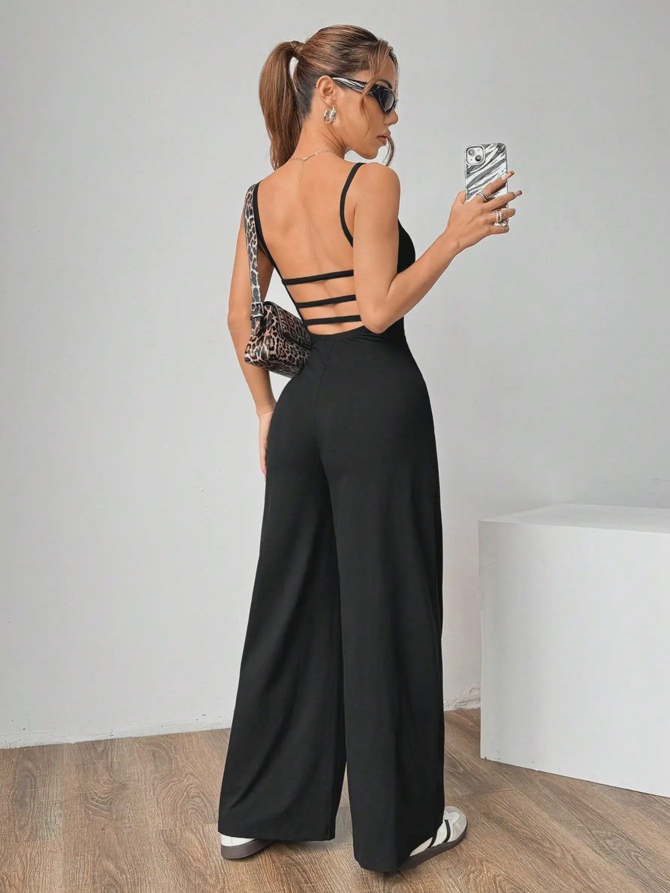 Elegante Dames Jumpsuit met Halterband - Perfect voor Lente, Zomer & Herfst