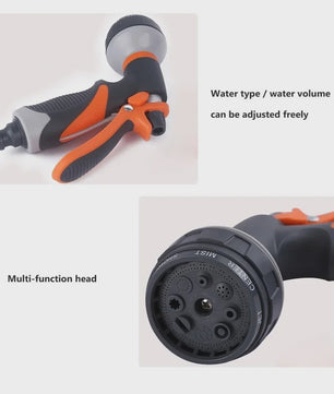 Krachtige Sproeikop met 8 Functies voor Auto en Tuin - Verstelbare Watersproeier