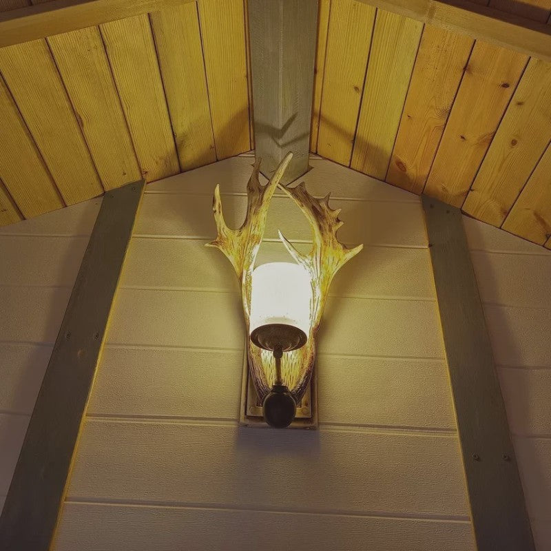 Retro Herten Gewei Wandlamp - Industriële Sfeer voor Woonkamer & Slaapkamer