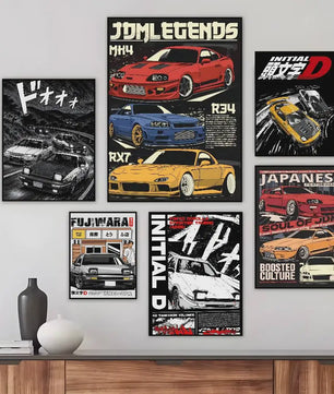 Initial D AE86 JDM Poster - Iconische Auto Kunst voor de Fan