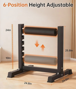 Heavy Duty Bulgarian Split Squat Stand - 350 LBS Capaciteit, 6-Niveau Hoogteverstelling voor Krachttraining Thuis