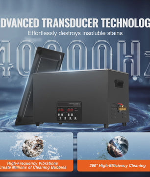 30L Digitale Ultrasone Reiniger met Ontgassing en Zachte Modus - Sieraden & Glas