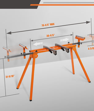 DOVAMAN Miter Saw Stand: Snel Opzetbaar, Lichtgewicht & Robuust met Grote Capaciteit