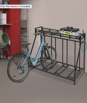 4-Plaats Fietsenrek Staand met Haken - Indoor Fietsenstalling Organizer