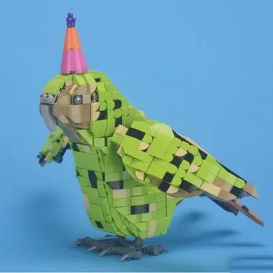 Bouwset Kakapo Papegaai en Vogel - Decoratieve Bouwstenen voor Kinderen en Fans