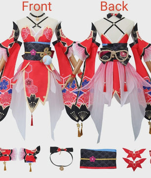 Honkai Star Rail Sparkle Cosplay Kostuum Set - Compleet met Pruik & Masker voor Dames