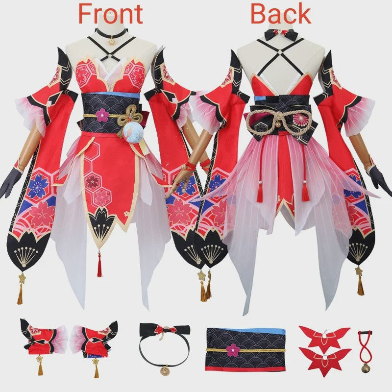 Honkai Star Rail Sparkle Cosplay Kostuum Set - Compleet met Pruik & Masker voor Dames