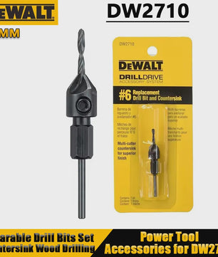 DEWALT DW2710/DW2711/DW2712 Vervangende Boor- en Verzinkset 6/8/10MM