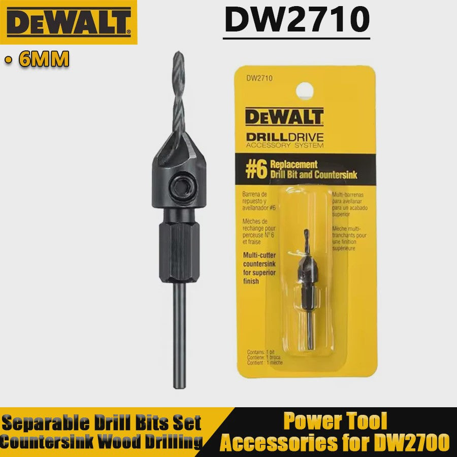 DEWALT DW2710/DW2711/DW2712 Vervangende Boor- en Verzinkset 6/8/10MM