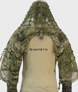 Ademende Ghillie Suit Cape - Camouflage Basis voor Jacht, Airsoft & Paintball