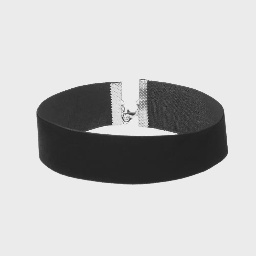Zwarte Fluweel Choker Ketting - Gothic Stijl Halsband voor Dames en Meisjes