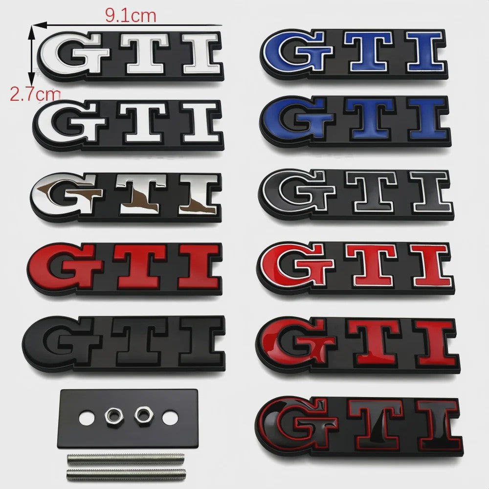 GTI Grille Badge Sticker Emblem - Volkswagen Golf & Polo Modellen