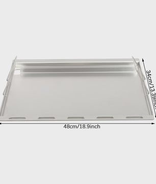 Roestvrijstalen Grillplaat 50x64cm - 4mm Dikke Platte Top BBQ Plaat - Vervangend Onderdeel