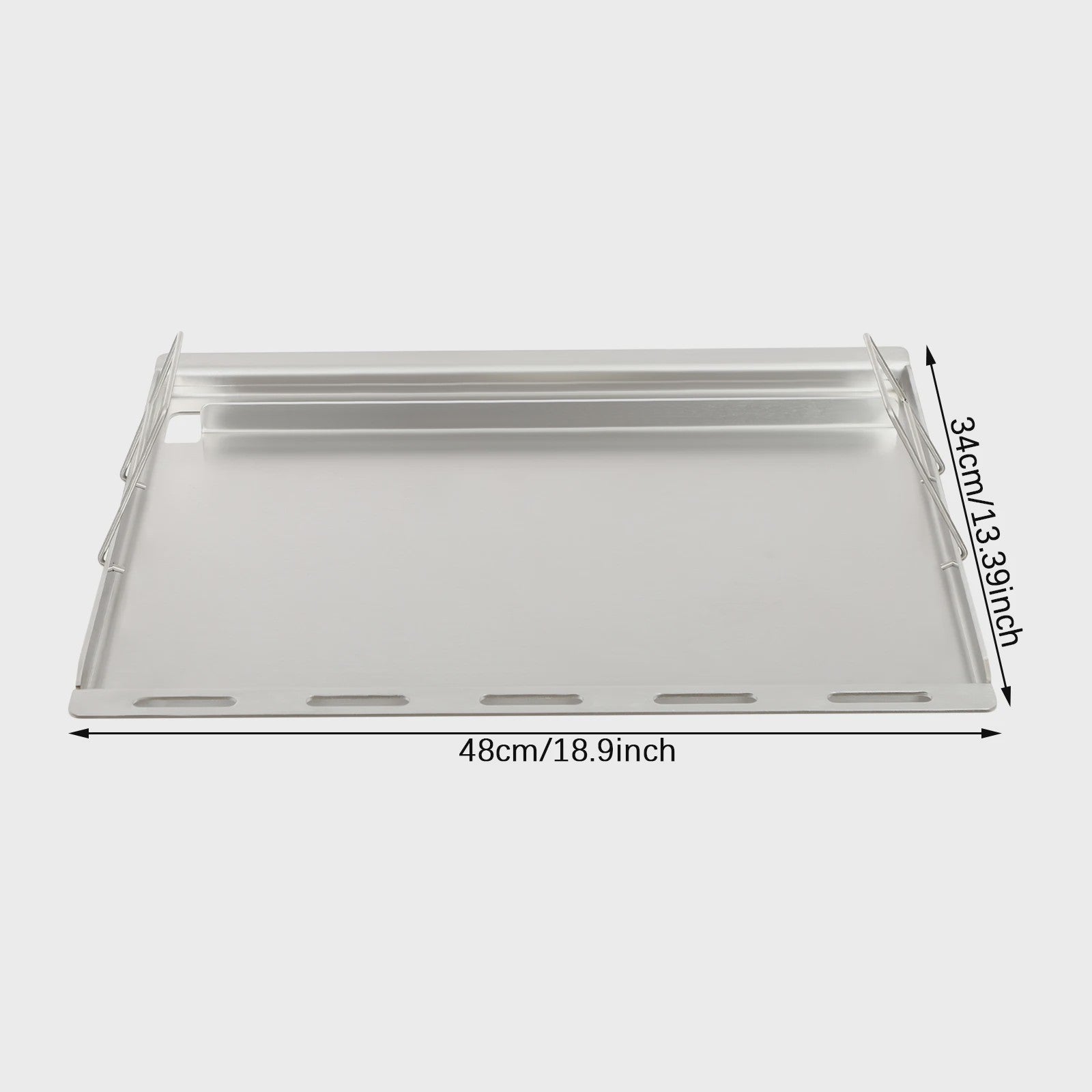 Roestvrijstalen Grillplaat 50x64cm - 4mm Dikke Platte Top BBQ Plaat - Vervangend Onderdeel