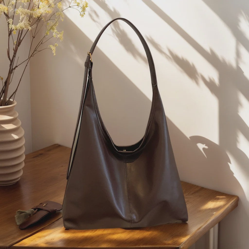 Ruime Vintage Hobo Tas Dames - Stijlvolle Schoudertas voor Dagelijks Gebruik