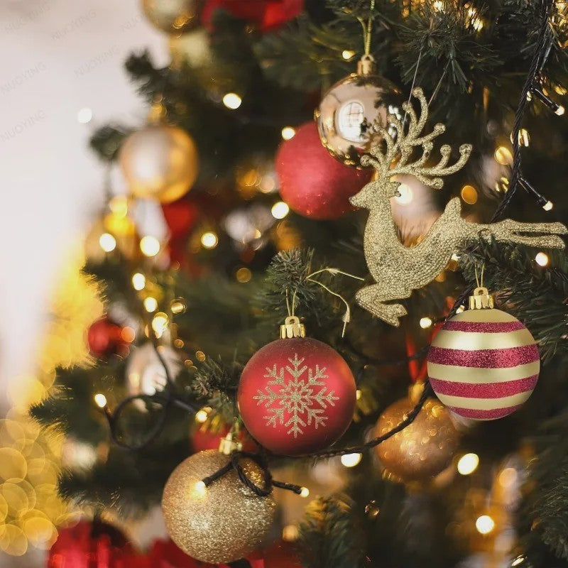 50x Kerstballen Set 4cm - Kleurrijke Kerstboom Decoratie voor Feestdagen & Huis