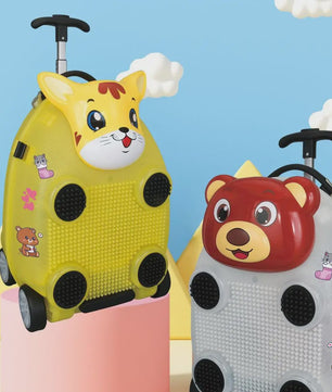 Leuke Kinder Koffer - Zitten, Trekken & Reizen met Dieren Design
