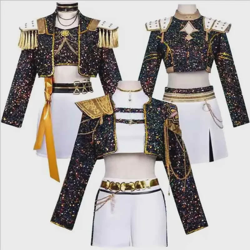 Glitter Cosplay Kostuum Set voor Dames - Feest, Carnavalsoutfit & Rollenspel