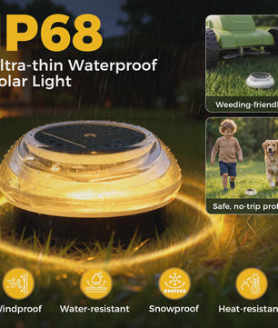 12x Solar Grondspots Warm Wit - IP65 Waterdicht - Automatische Verlichting voor Tuinpaden