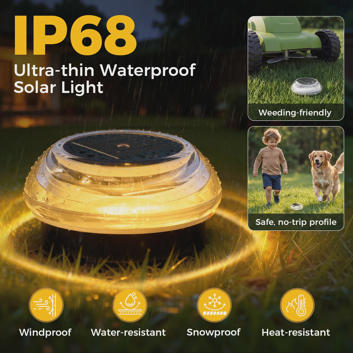 12x Solar Grondspots Warm Wit - IP65 Waterdicht - Automatische Verlichting voor Tuinpaden