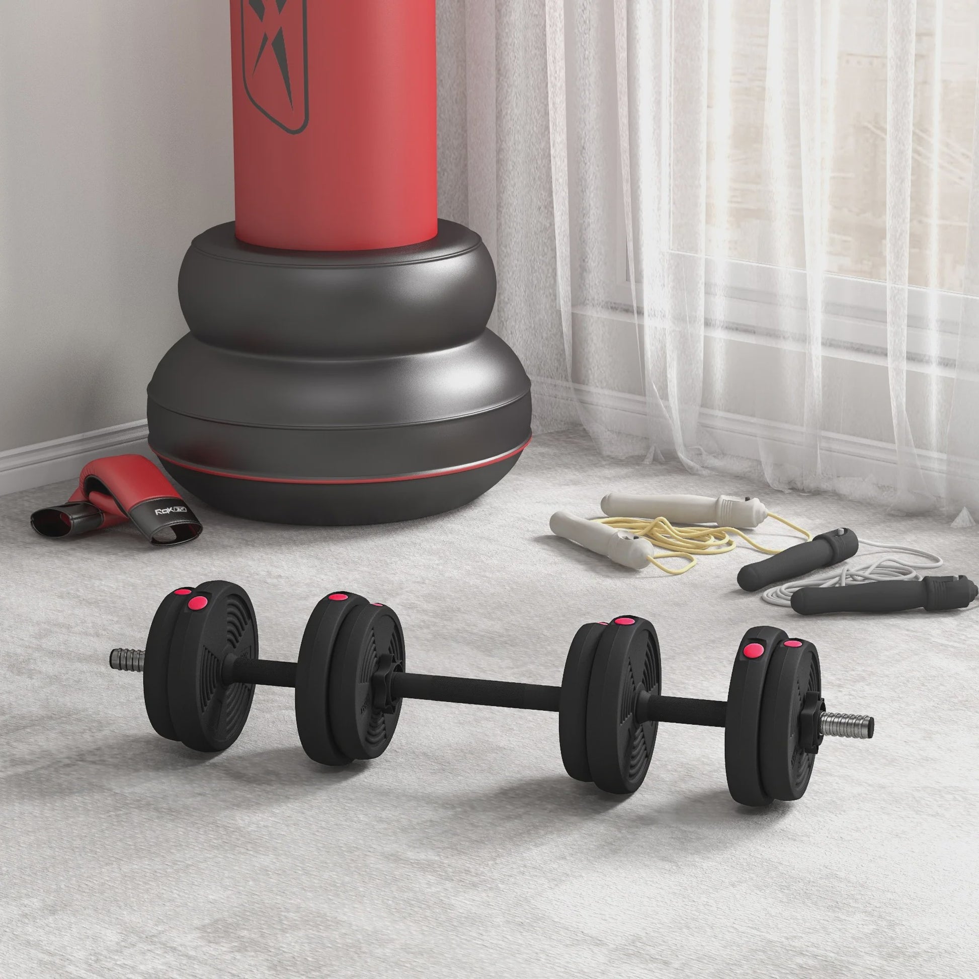 Verstelbare Dumbbells Set 15KG met Antislip Handvatten