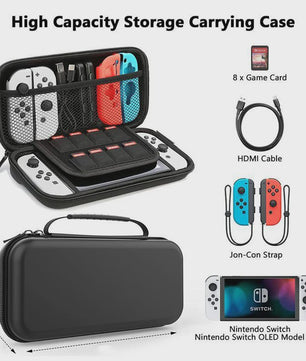Robuuste Opbergtas voor Nintendo Switch & OLED - Beschermende Hard Case met Ruimte voor 20 Games