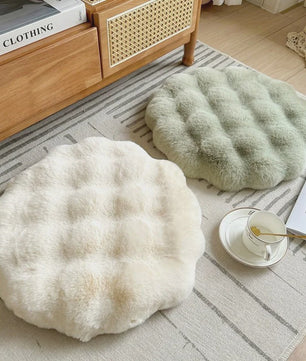 Luxe Pluche Zitkussen met Memory Foam - Rond, Zacht & Comfortabel