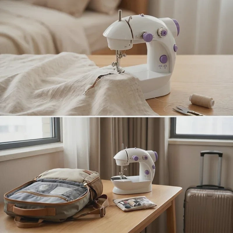 Draagbare USB Elektrische Naaimachine - Multifunctioneel, Verstelbare Snelheid, Voetpedaal, Ideaal voor Beginners & Hobbyisten