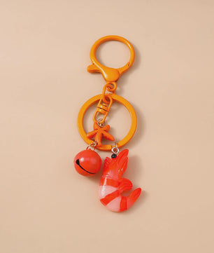 Schattige Garnalen Sleutelhanger - 3D Hanger voor Tassen & Sieraden