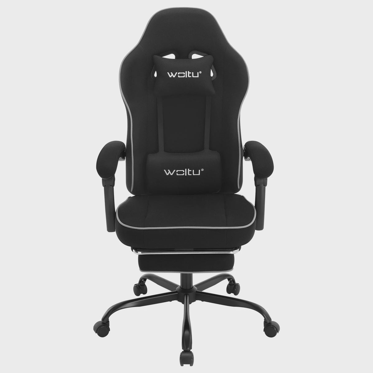 Ergonomische bureaustoel met voetensteun en lendenkussen - Comfortabel gamen en werken