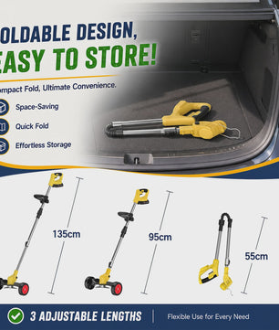 Accu Grastrimmer met Wielen - 3-in-1 Bosmaaier & Kantensnijder - 21V