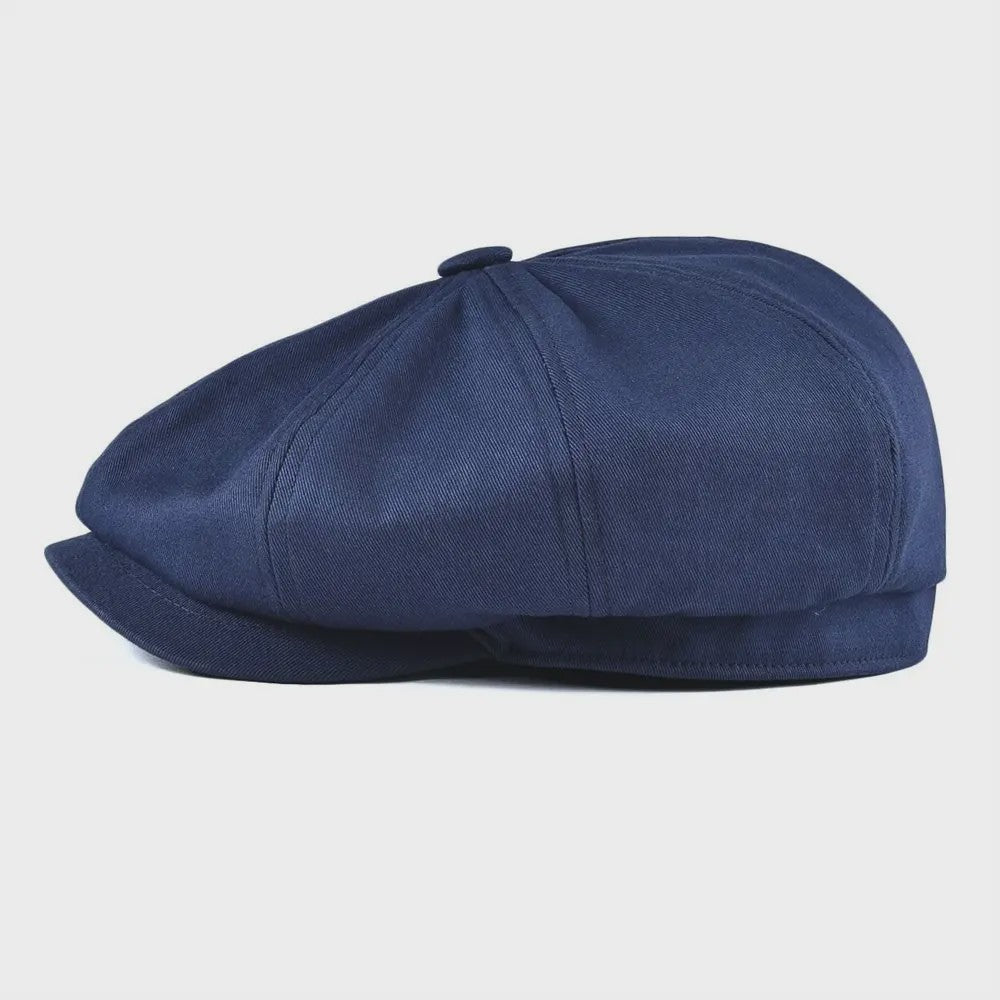 BOTVELA Heren Newsboy Cap - Katoenen Pet met 8 Panelen, Retro Stijl