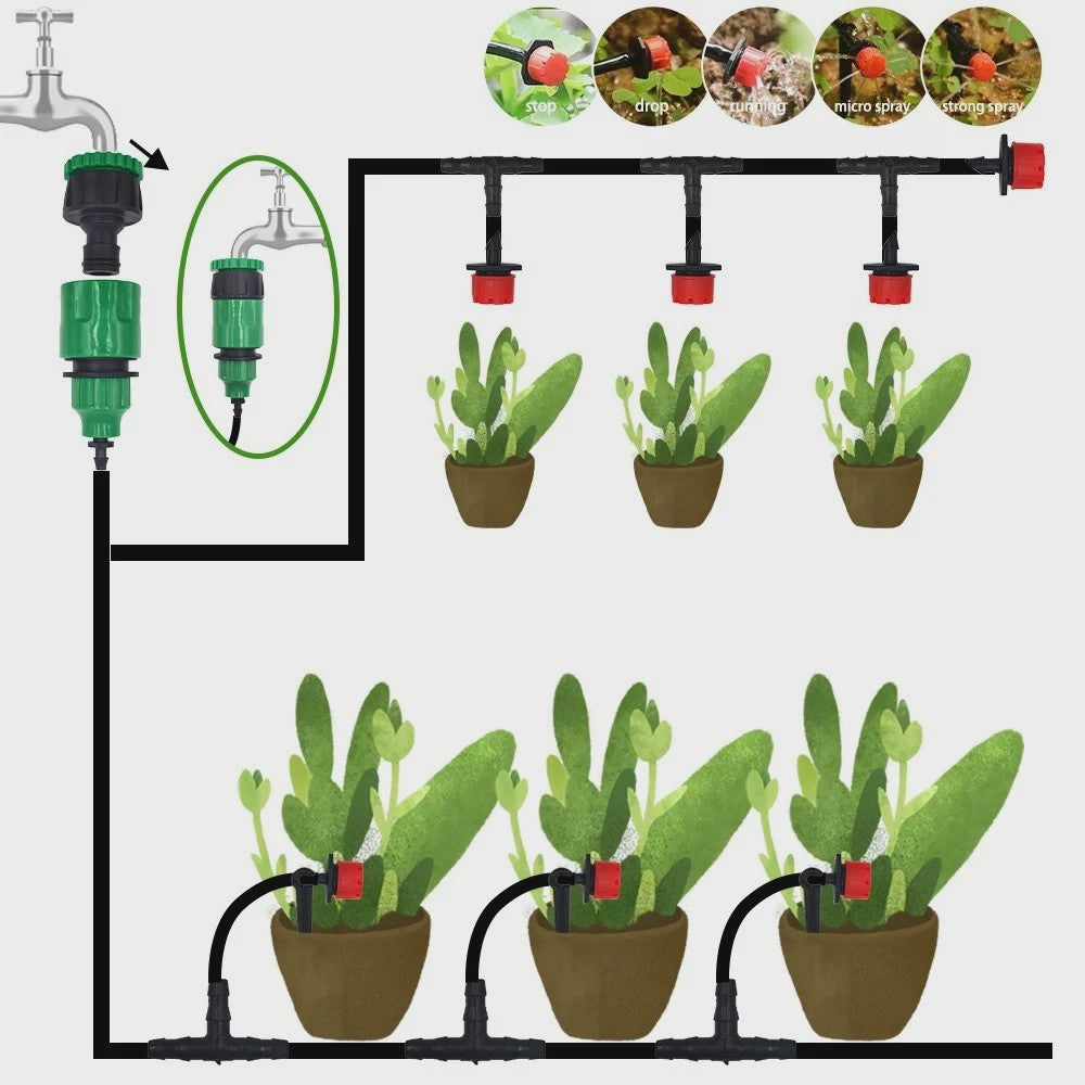 Automatisch Druppelsysteem 20M - Verstelbare Sproeiers voor Tuin & Potten
