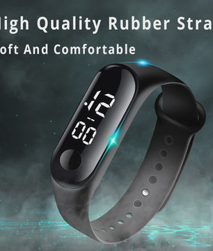 8x Kinder Horloge Digitaal LED Waterdicht - School, Sport, Dames & Heren