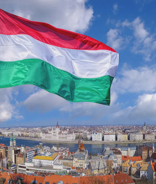 Hongarije Vlag 90x150cm Polyester - Binnen & Buiten Decoratie
