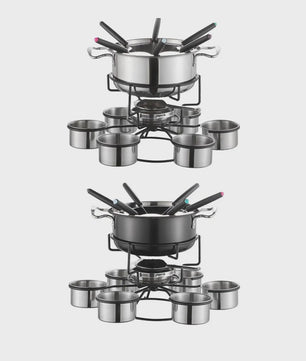 RVS Fondue Set met Kookstel - Ideaal voor Feestdagen, Kamperen en Buiten