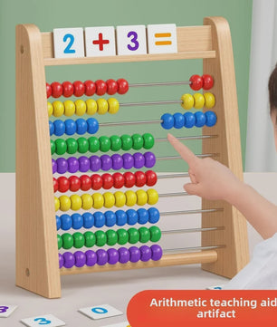 Houten Telraam Educatief Speelgoed - 100 Kralen voor Rekenonderwijs en Montessori Leren