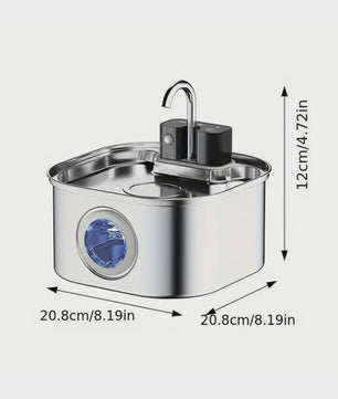 RVS Slimme Katten Drinkfontein 3.2L met Sensor & Draadloos Opladen - Automatische Waterdispenser voor Huisdieren
