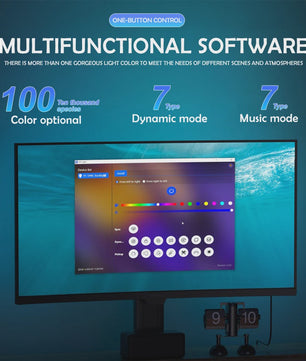 RGB Gaming Monitor Achtergrondverlichting - Synchroniseer met PC, App & Muziek voor Ultieme Sfeer