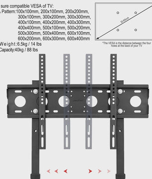 Verstelbare TV Standaard (32-85 inch) - Geen Boren Nodig
