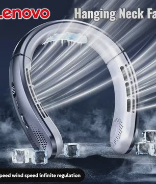 Lenovo Draagbare Nekventilator met 10000mAh Batterij - USB Oplaadbaar, Bladeless & LED Display