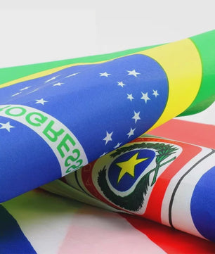 Set van 5 Italiaanse Wapperende Vlaggen op Stok