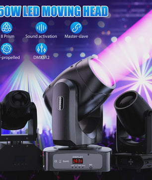 150W LED Moving Head Beam Lichteffect met DMX512 en Prisma's voor DJ, Disco & Feesten