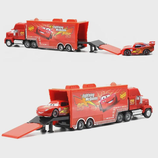 Disney Pixar Cars Vrachtwagen & Auto Set: Lightning McQueen, Mack & Meer