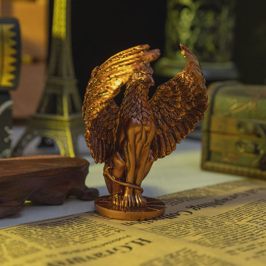 Mythologische Griffioen Beeldje - Uniek Hars Ambacht voor Bureau of Woondecoratie